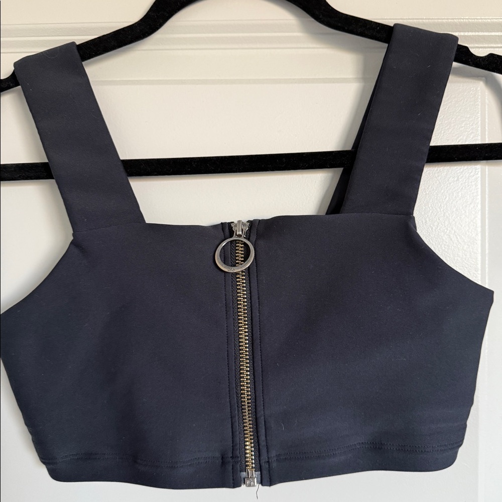 ALO yoga zip front sports bra
